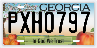 GA license plate PXH0797