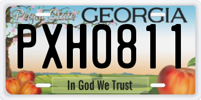 GA license plate PXH0811