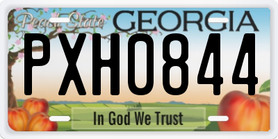 GA license plate PXH0844