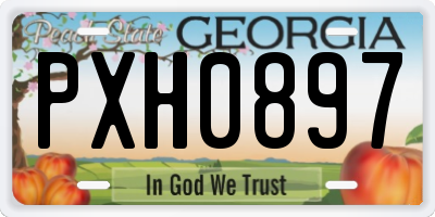 GA license plate PXH0897