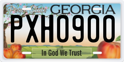GA license plate PXH0900