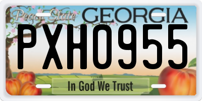 GA license plate PXH0955