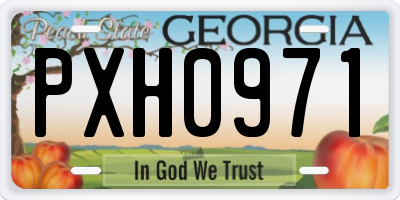GA license plate PXH0971