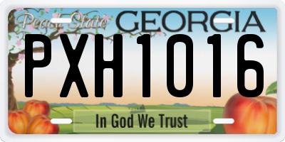 GA license plate PXH1016
