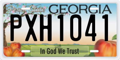 GA license plate PXH1041