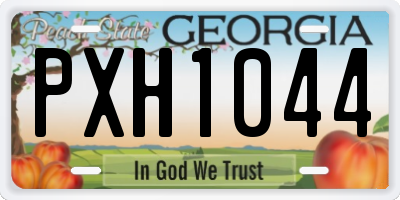GA license plate PXH1044