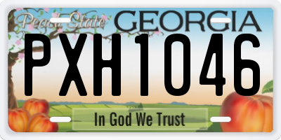 GA license plate PXH1046