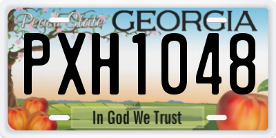 GA license plate PXH1048