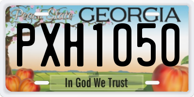 GA license plate PXH1050