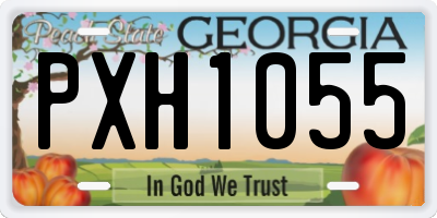 GA license plate PXH1055