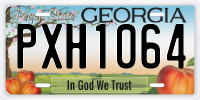 GA license plate PXH1064
