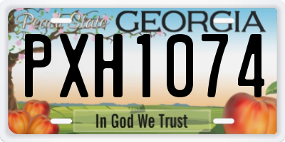 GA license plate PXH1074