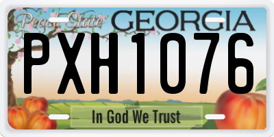 GA license plate PXH1076