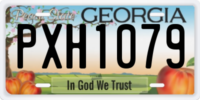 GA license plate PXH1079