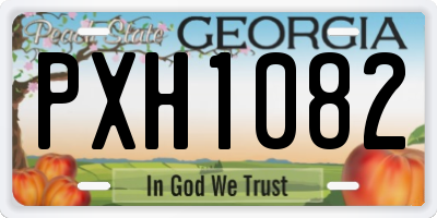 GA license plate PXH1082