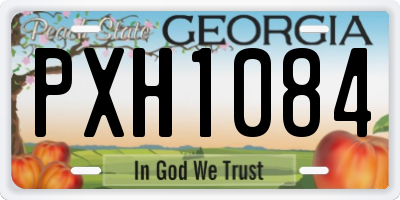 GA license plate PXH1084
