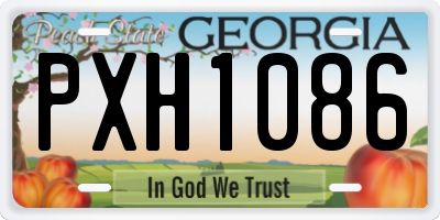 GA license plate PXH1086