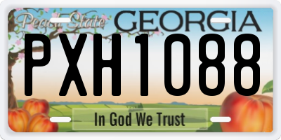 GA license plate PXH1088