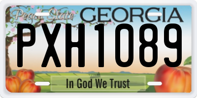 GA license plate PXH1089
