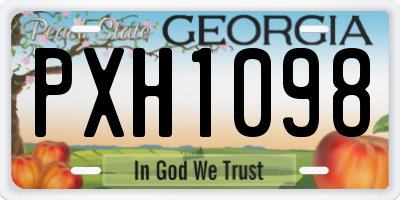 GA license plate PXH1098