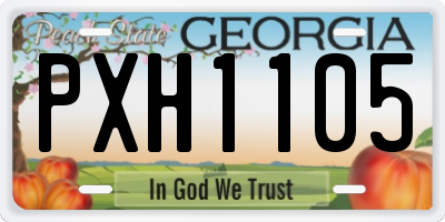 GA license plate PXH1105