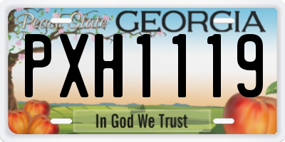 GA license plate PXH1119
