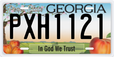 GA license plate PXH1121