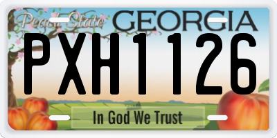 GA license plate PXH1126