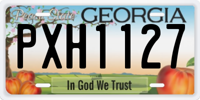 GA license plate PXH1127