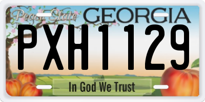 GA license plate PXH1129