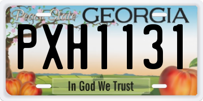 GA license plate PXH1131