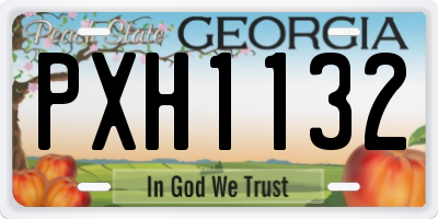 GA license plate PXH1132