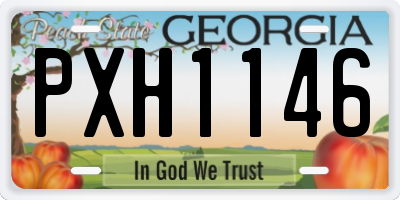 GA license plate PXH1146