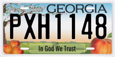 GA license plate PXH1148