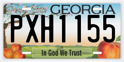 GA license plate PXH1155