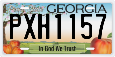 GA license plate PXH1157