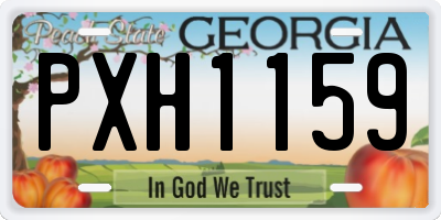 GA license plate PXH1159