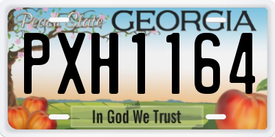 GA license plate PXH1164