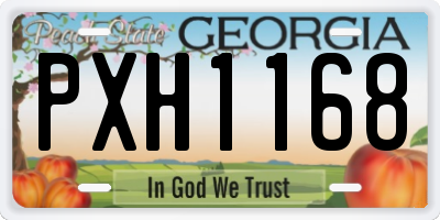 GA license plate PXH1168