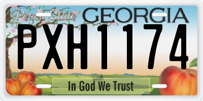 GA license plate PXH1174