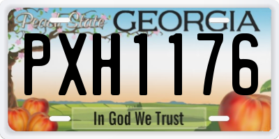 GA license plate PXH1176