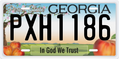 GA license plate PXH1186