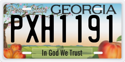 GA license plate PXH1191