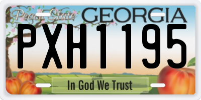 GA license plate PXH1195