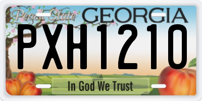 GA license plate PXH1210