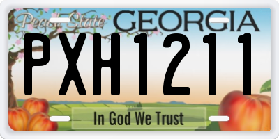 GA license plate PXH1211