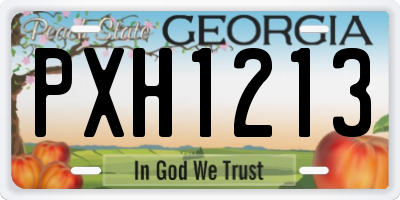 GA license plate PXH1213