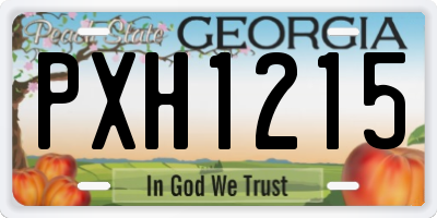 GA license plate PXH1215