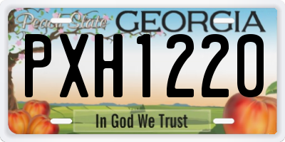 GA license plate PXH1220