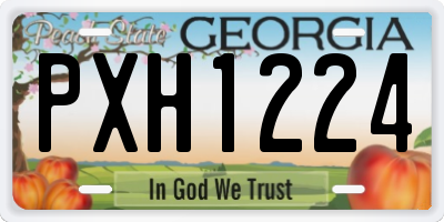 GA license plate PXH1224